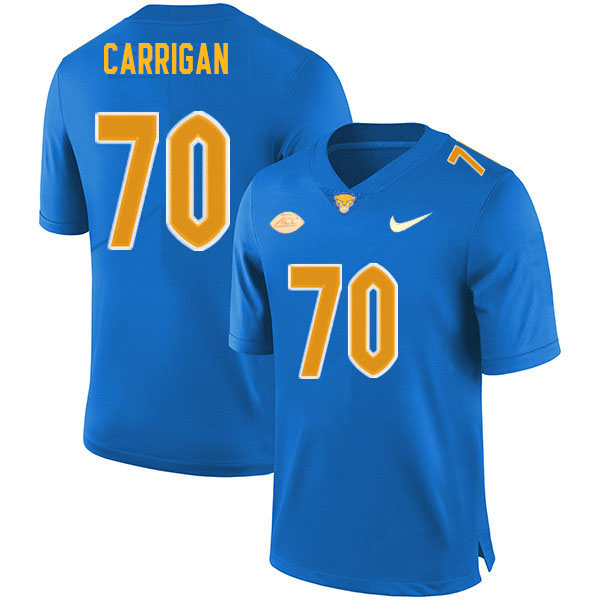 Men #70 Grant Carrigan Pitt Panthers College Football Jerseys Sale-Royal